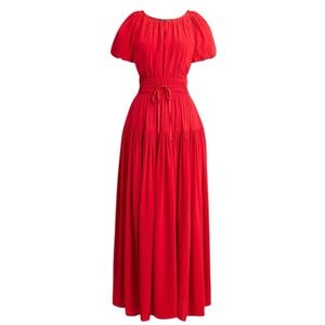 J. Crew Vibrant Red Midi Dress